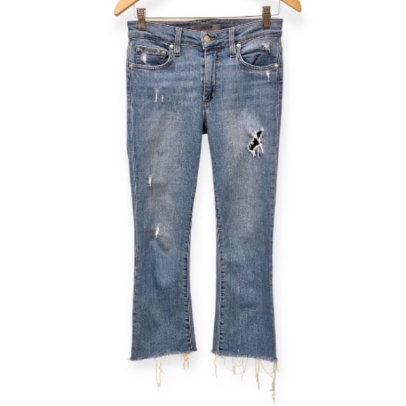 Joe’s Jeans 26 (US 4) Boot Cut Mid Rise Stretch Women’s Distressed Frayed Hems - Picture 1 of 10